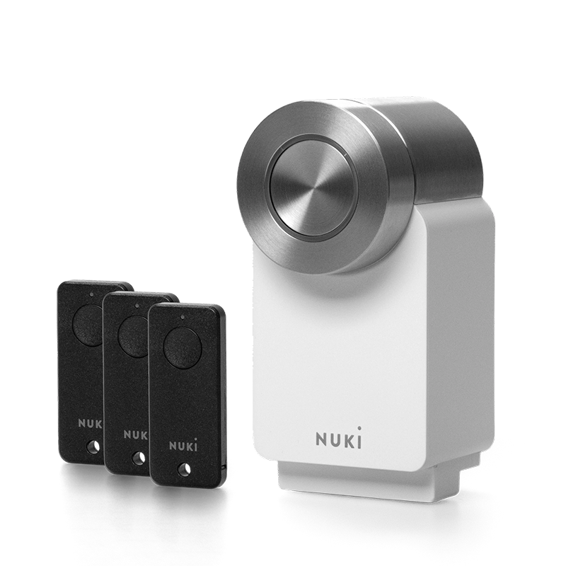 Setul Nuki Family - include Smart Lock Pro si 3 telecomenzi Fob